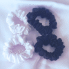 small black Small Satin Scrunchie