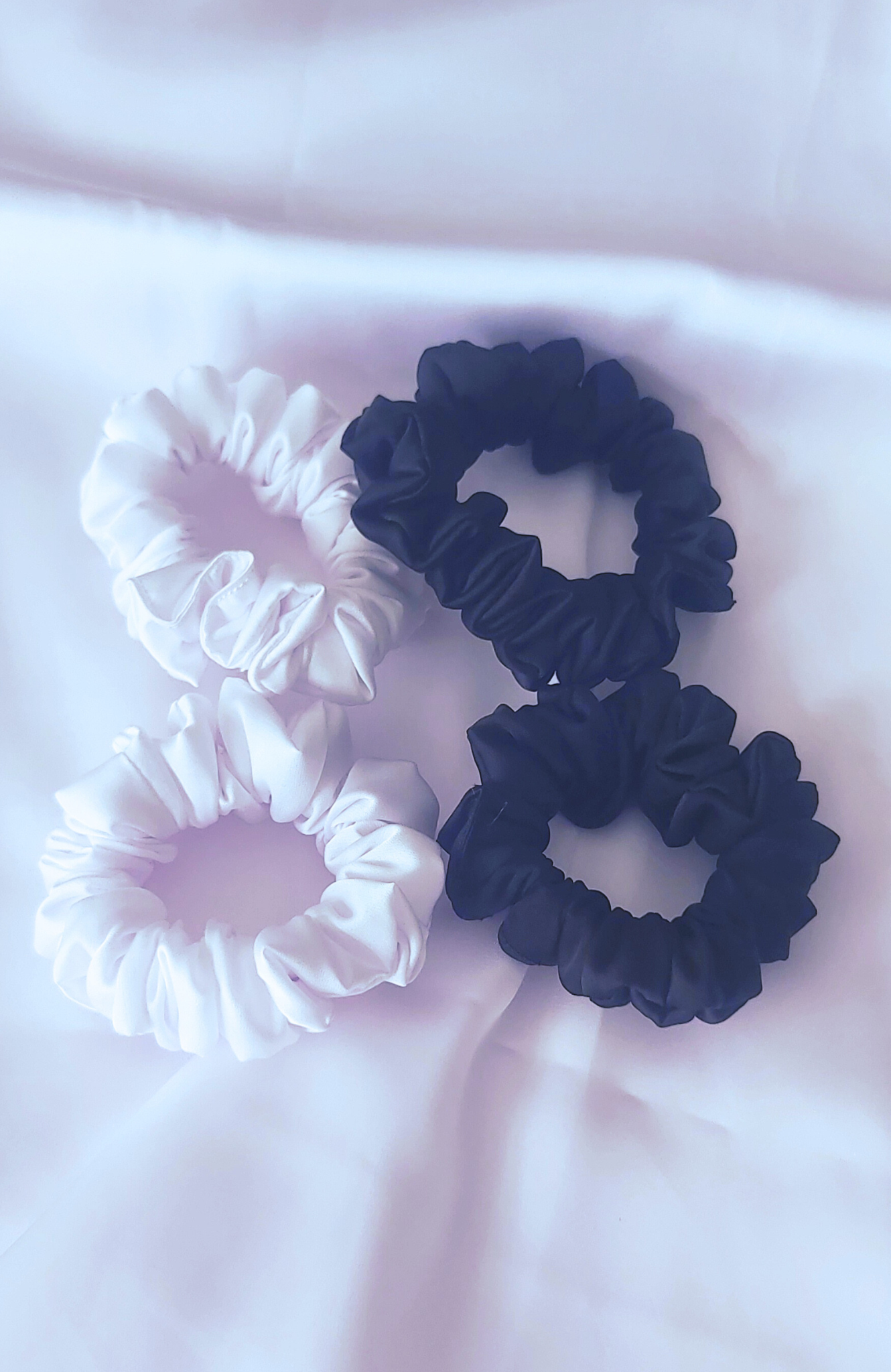 small black Small Satin Scrunchie
