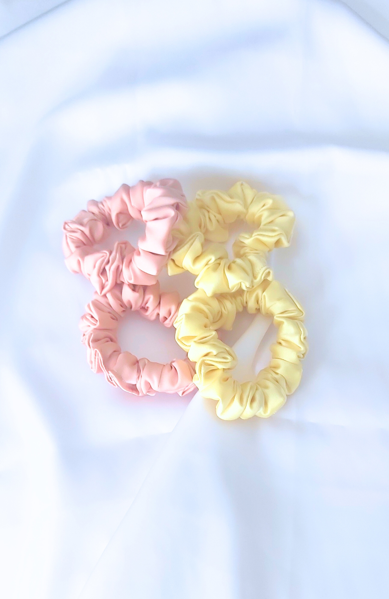 small pink 2 Small Satin Scrunchie